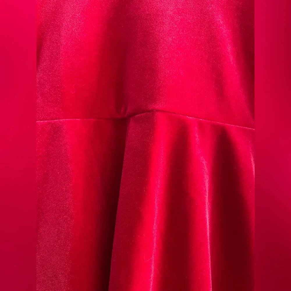 The Children's Place Red Velvet Long Sleeve Skater Dress
